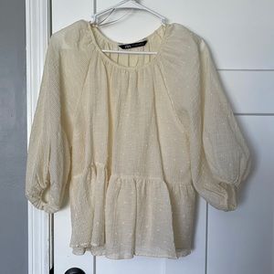 Swiss Dot Blouse Zara